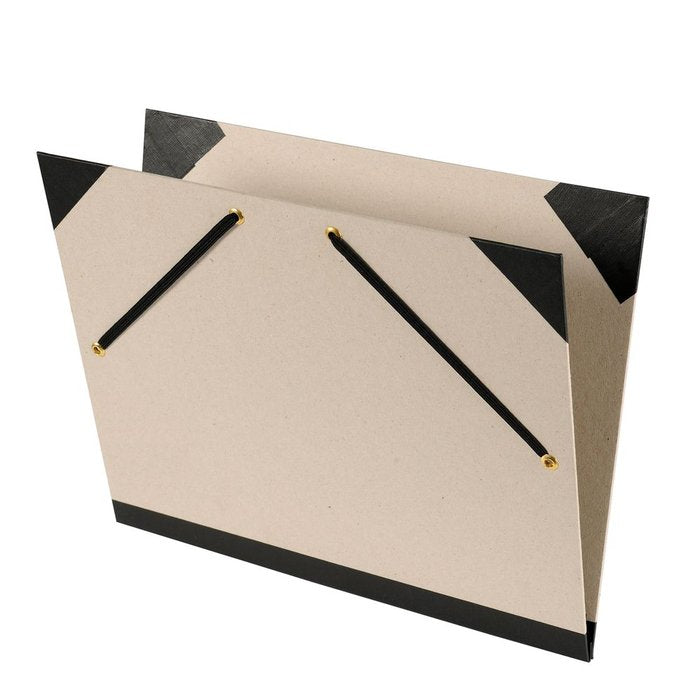 Carpeta dibujo carton con gomas 26x33cm canson brut gris