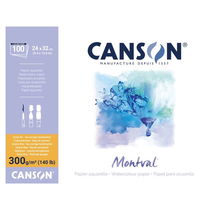Bloc encolado 24x32 100H Canson Montval Jumbo Fino 300 g Guarro & Canson Imagen principal del producto