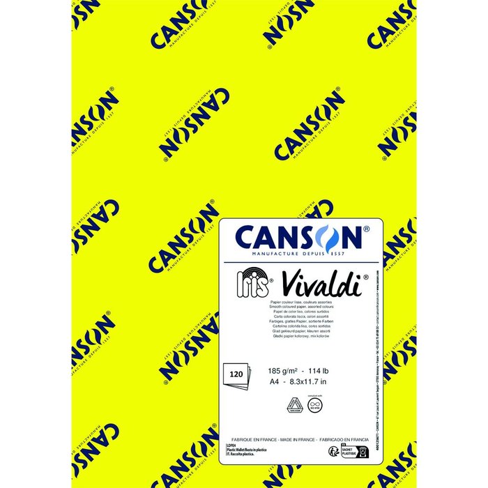 Paq/120 cartulinas iris a4 185g. surtido 12 colores vivos Imagen principal del producto