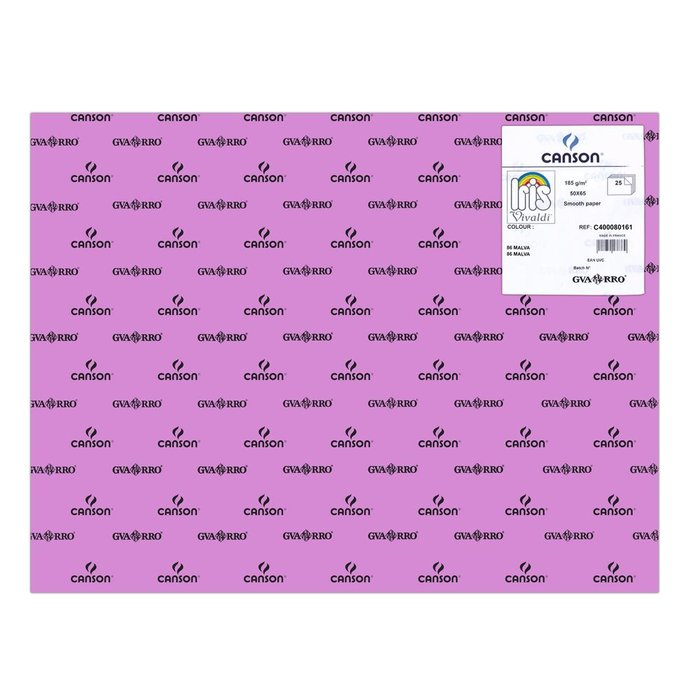 CARTULINA GUARRO 50X65 185GRS IRIS MALVA | 25 UNIDADES | (GUARRO & CANSON) Imagen principal del producto