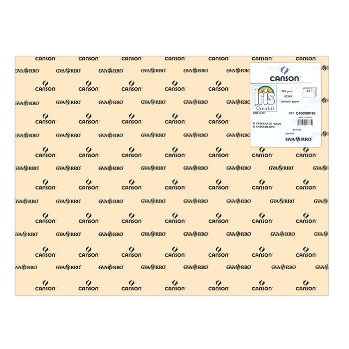 CARTULINA GUARRO 50X65 185GRS IRIS CARNE | 25 UNIDADES | (GUARRO & CANSON)