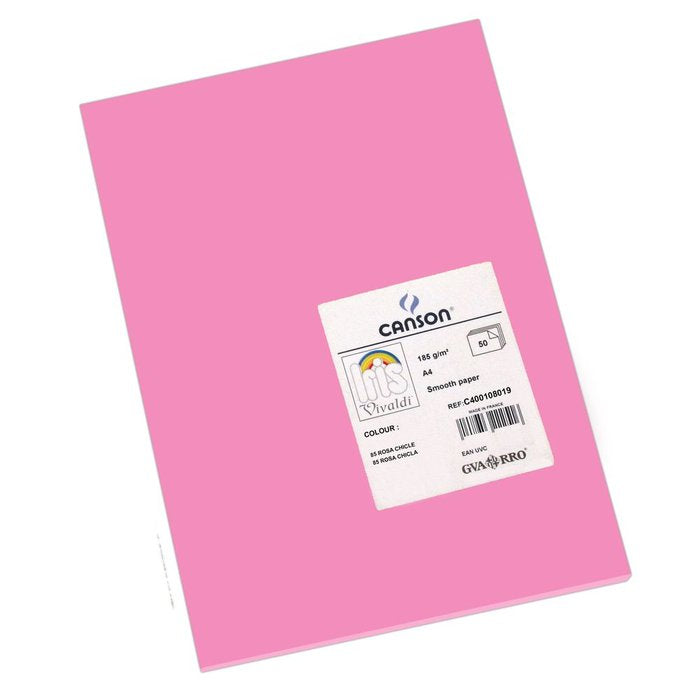 CARTULINA GUARRO A4 185 GRS ROSA CHICLE | 50 UNIDADES | (GUARRO & CANSON)