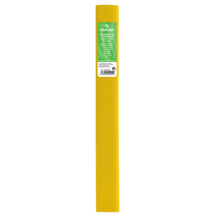 Paq/10 rollo continuo papel crespon 50x250cm amarillo limon 32g Imagen principal del producto
