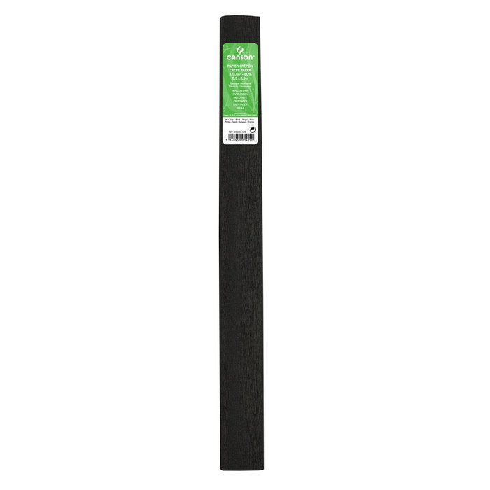 Paquete de 10 Rollos Continuos de Papel Crespón Negro 50x250cm CANSON