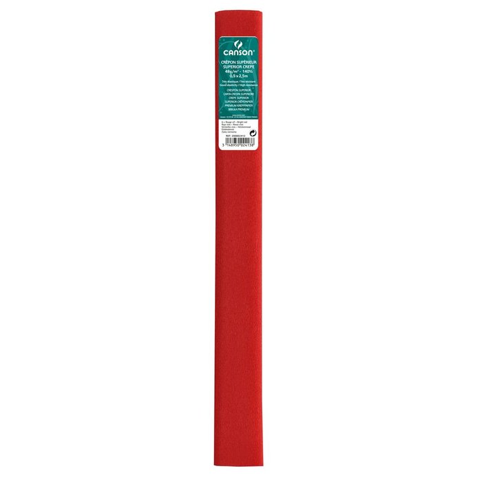 Rollo 50x250 Canson Crespon Super Rojo Vivo Guarro & Canson