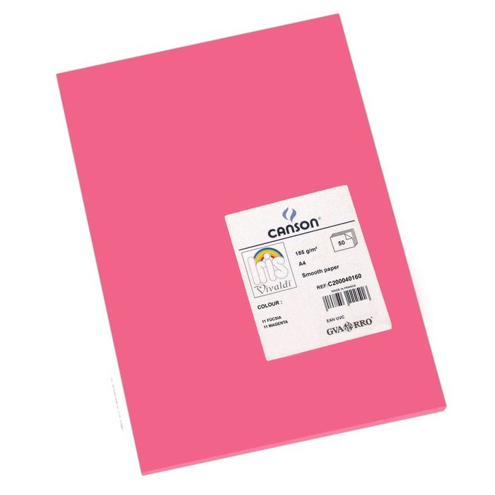 CARTULINA GUARRO A4 185GR FUCSIA | 50 UNIDADES | (GUARRO & CANSON)