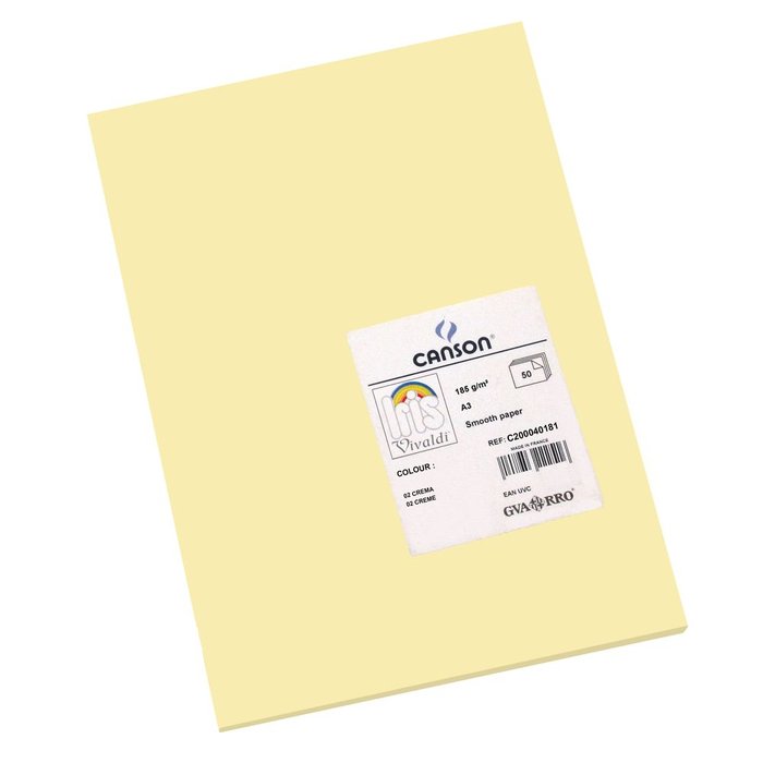 CARTULINA GUARRO IRIS A3 185G 50H CREMA | 50 UNIDADES | (GUARRO & CANSON)
