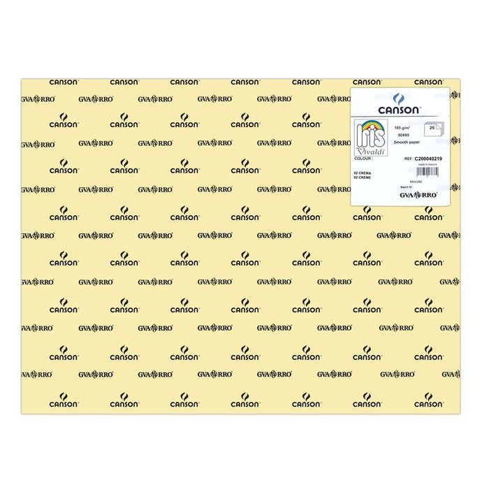 CARTULINA GUARRO 50X65 185GRS IRIS CREMA | 25 UNIDADES | (GUARRO & CANSON) Imagen principal del producto