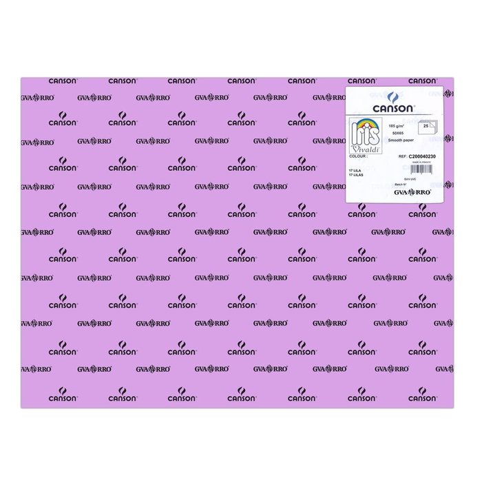 CARTULINA GUARRO 50X65 185GRS IRIS LILA | 25 UNIDADES | (GUARRO & CANSON) Imagen principal del producto