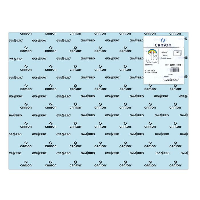CARTULINA GUARRO 50X65 185GRS IRIS AZUL CIELO | 25 UNIDADES | (GUARRO & CANSON)
