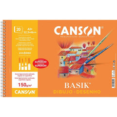 BLOC DIBUJO PAPEL BASIK A3+ 150GR LISO | 1 UNIDADES | (GUARRO & CANSON)