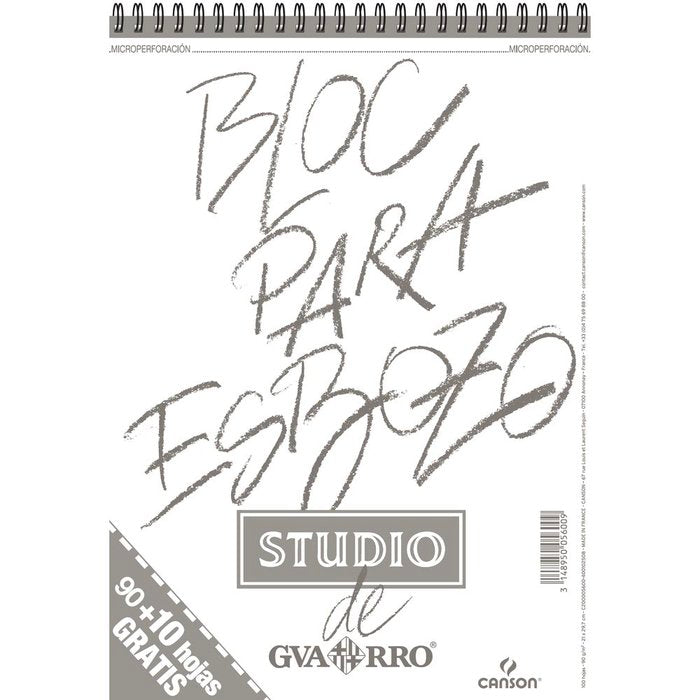 Bloc Espiral Estándar Liso 10H 90g | Guarro & Canson | Cartón | Formato Estándar | Pack 1 Unidades