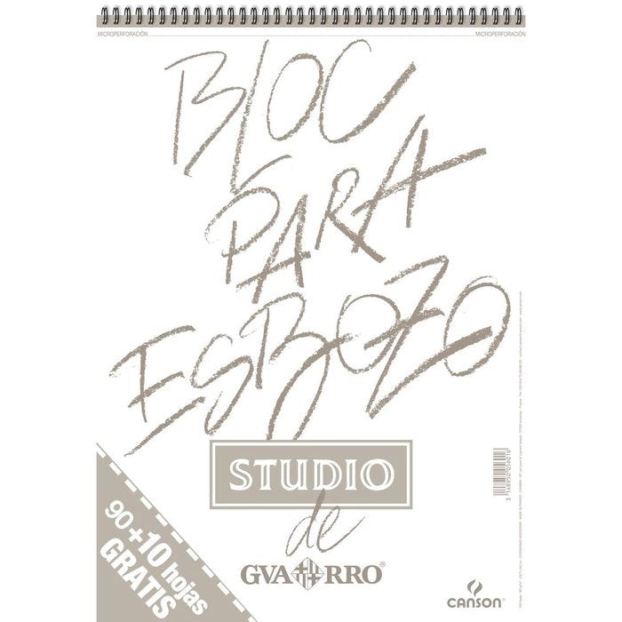 Bloc Espiral Estándar Liso 10H 90g | Guarro & Canson | Cartón | Formato Estándar | Pack 1 Unidades