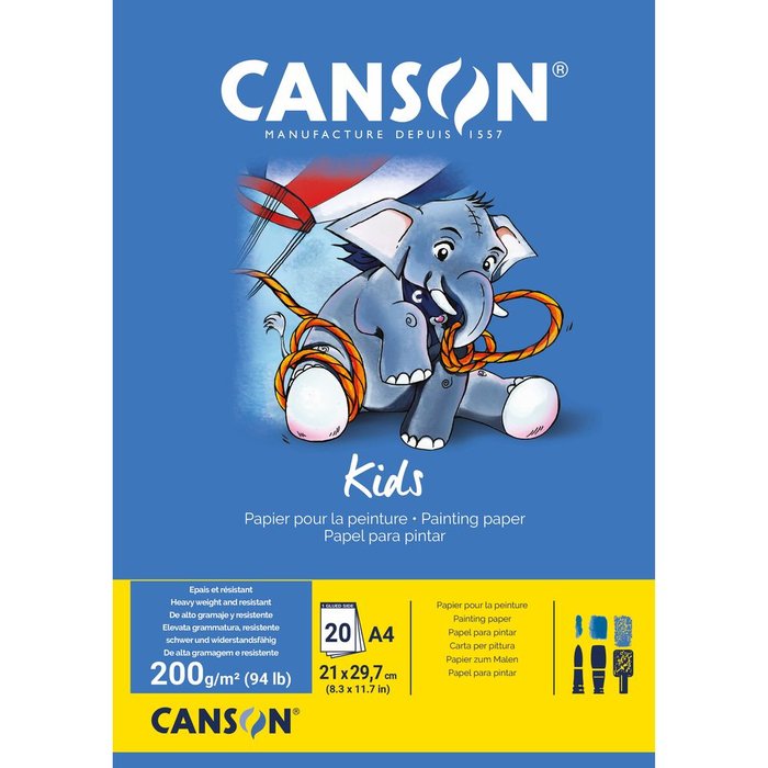 Bloc Espiral Estándar Liso 20H 90g | Guarro & Canson | Cartón | Formato Estándar | Pack 5 Unidades