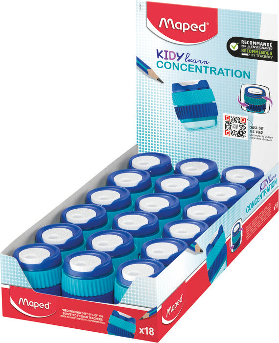 Expositor 18 Sacapuntas Kidy Learn Concentration MAPED Imagen principal del producto