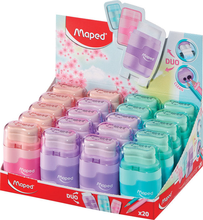 EXPOSITOR 20 AFILABORRAS CONNECT DOBLE COLORES PASTEL | 20 UNIDADES | (MAPED) Imagen principal del producto
