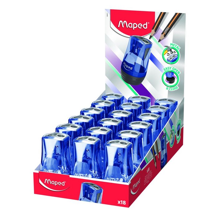 Afilalápices Tonic Metal Doble con Depósito Maped Pack 18