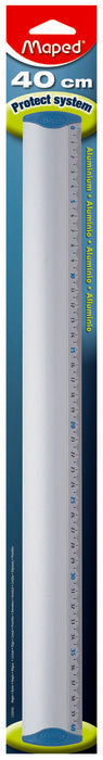 REGLA PLANA ALUMINIO 40CM BLISTER | 1 UNIDADES | (MAPED)