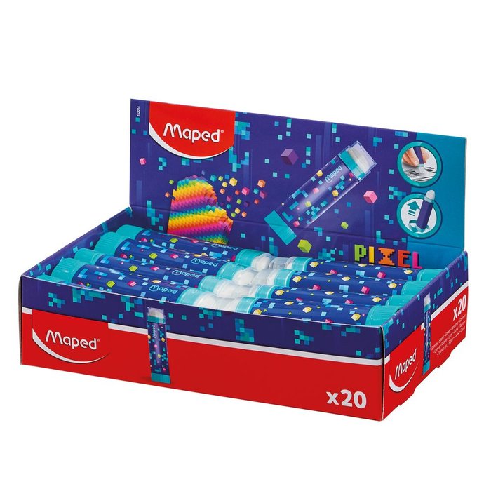 EXPOSITOR 20 GOMA TUBO MAPED PIXEL PARTY | 20 UNIDADES | (MAPED) Imagen principal del producto