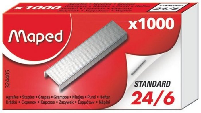 GRAPAS MAPED 24/6 CAJA 1000 | 36 UNIDADES | (MAPED)