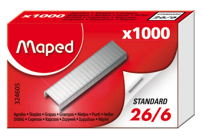 GRAPAS 26/6 X1000 CAJA | 36 UNIDADES | (MAPED) Imagen principal del producto