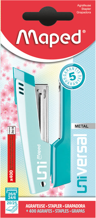 GRAPADORA MAPED UNIVERSAL METAL PASTEL HALF 24-26/6 +400 | 1 UNIDADES | (MAPED) Imagen principal del producto