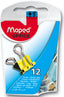 Pinza Maped 15 mm abatible pack 12 unidades colores surtidos