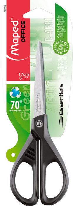 TIJERA OFICINA ESSENTIALS GREEN 17CM SIMETRICA TRY ME | 1 UNIDADES | (MAPED)