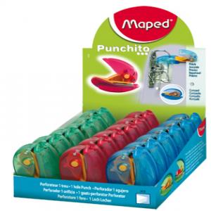 EXPOSITOR 18 TALADRO MAPED PUNCHITO 1 AGUJERO COLORES SURTI | 18 UNIDADES | (MAPED) Imagen principal del producto