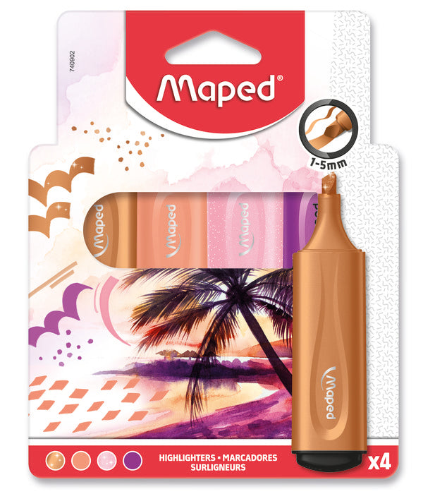 Marcador Maped Blister 4 Colores Surtidos | Maped | Pack 12 Unidades Imagen principal del producto