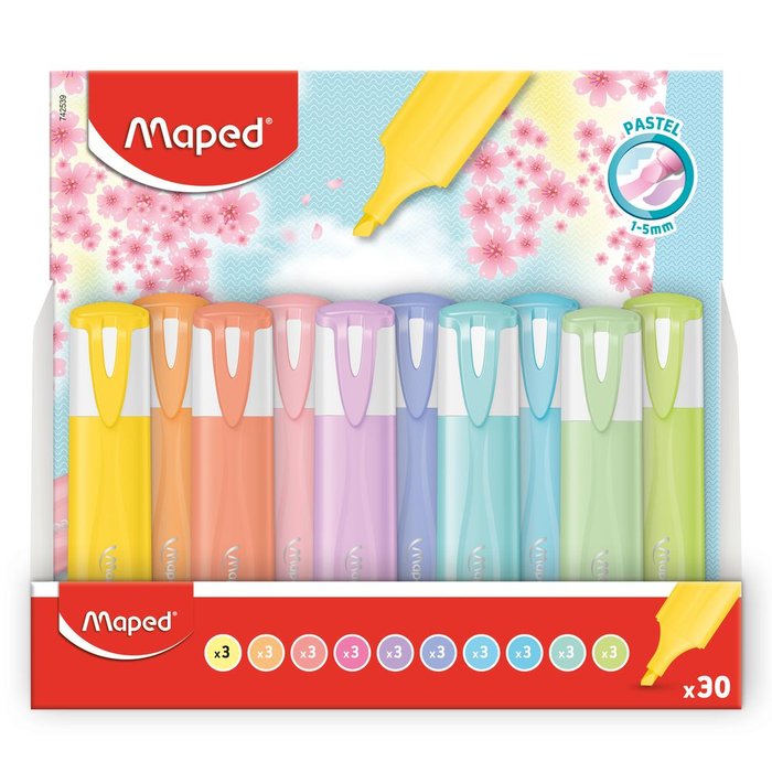 Expositor 30 Marcador Maped Classic Pastel | Maped | Pack 30 Unidades Imagen principal del producto