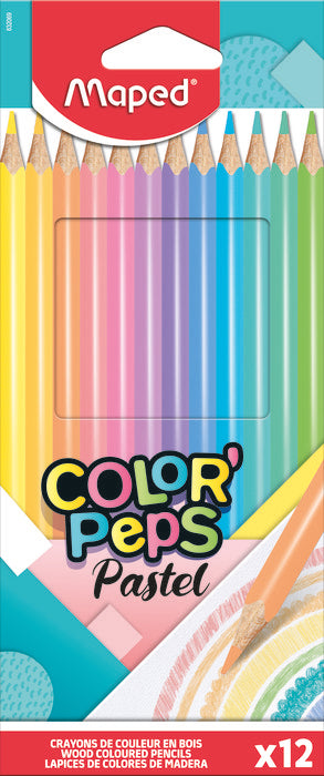 Estuche 12 lapices de colores color'peps pastel maped