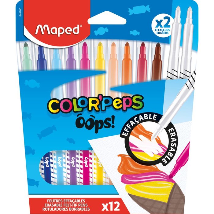 Rotulador Maped Colorpeps Borrables 12 Colores Imagen principal del producto