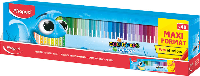 Rotulador Maped Color Peps Ocean 48 Colores Surtidos | Maped | Pack 1 Unidades Imagen principal del producto