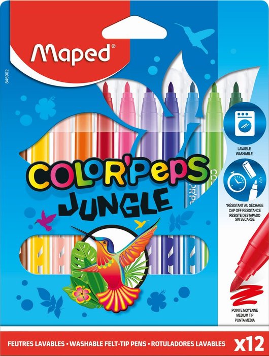Estuche 12 Rotuladores Color'peps Eco Jungle Maped