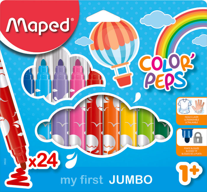 Estuche 24 rotuladores Colores Early Age Jumbo Maped Marca Maped