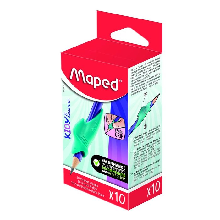 ADAPTADOR ERGONOMICO PARA LAPIZ MAPED GRIP | 10 UNIDADES | (MAPED) Imagen principal del producto