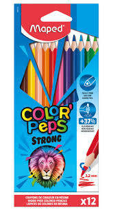 LAPIZ MAPED COLORPEPS RESINA 12 COLORES ESTUCHE CARTON | 12 UNIDADES | (MAPED) Imagen principal del producto