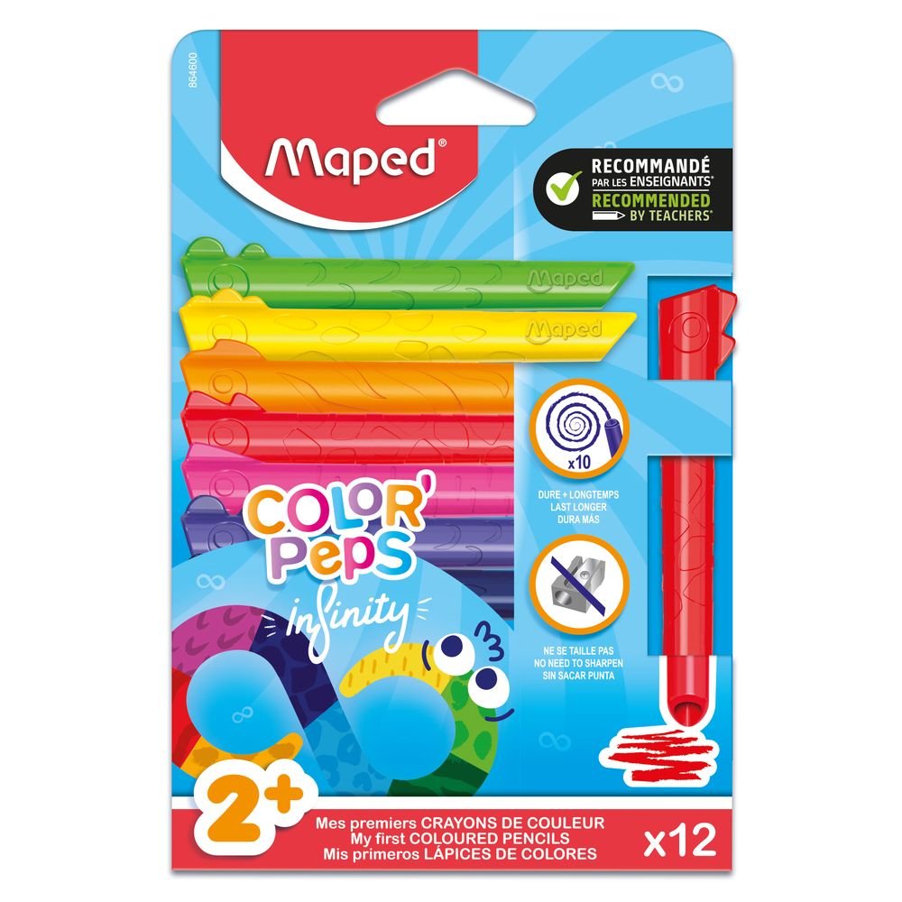 Lápiz Maped Infinity Kidy Jumbo 12 Colores Surtidos Imagen principal del producto