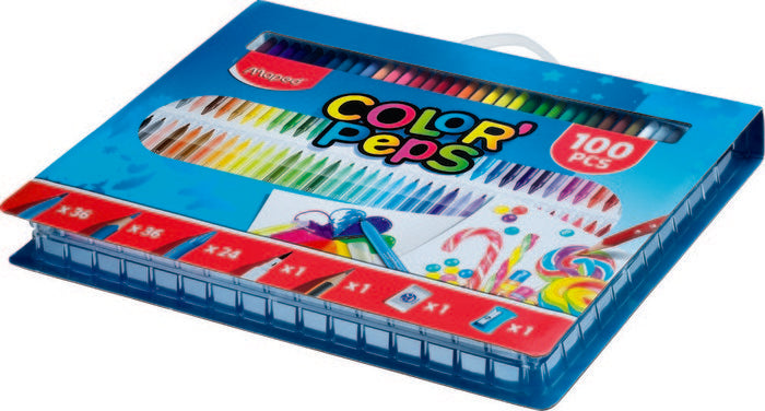 ESTUCHE COLOR PEPS KIT 100 PIEZAS | 1 UNIDADES | (MAPED) Imagen principal del producto