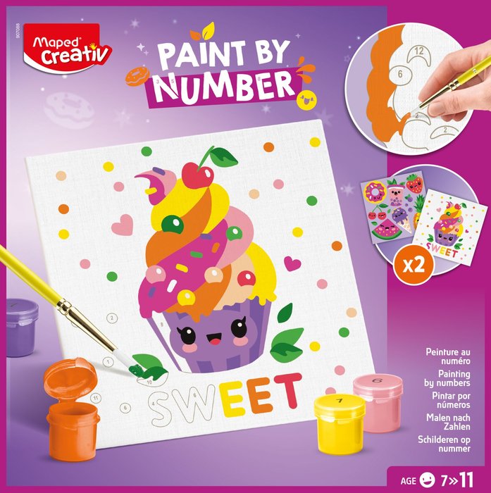 PINTAR POR NUMEROS KAWAI FOOD DULCE | MAPED | 1 UNIDAD | 3154149070886
