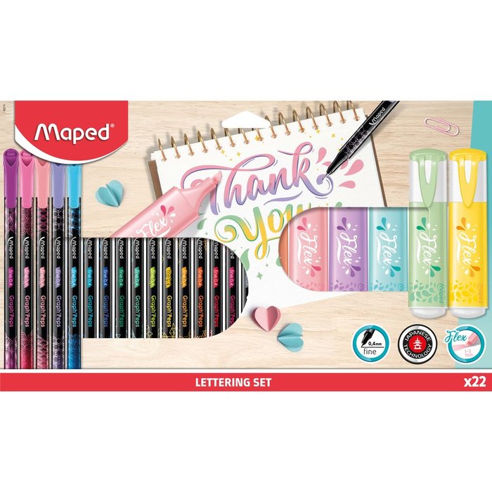 Set Lettering Maped 22 Piezas
