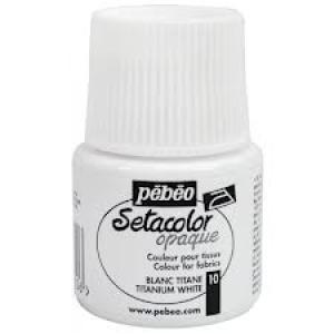 Pintura Setacolor Opaco Blanco 45 ml Marca PEBEO Imagen principal del producto