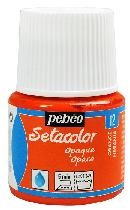 Pintura Setacolor Opaco Naranja 45 ml Marca Pebeo Imagen principal del producto