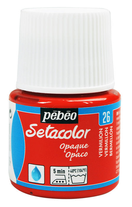 Pintura Setacolor Opaco 45 ml Bermellón Marca PEBEO Imagen principal del producto