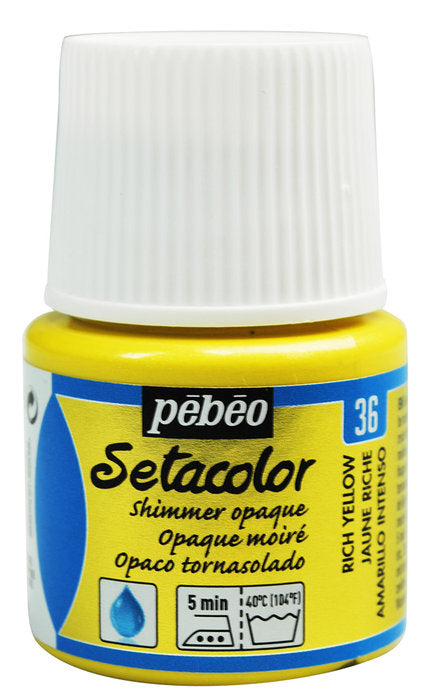 PINTURA SETACOLOR OPACO 45 ML AMARILLO RICO TORNASOLADO | PEBEO | 1 UNIDAD | 33167862950367