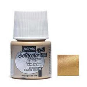 Pintura Setacolor Opaco 45 ml Oro Tornasolado Marca Pebeo Imagen principal del producto