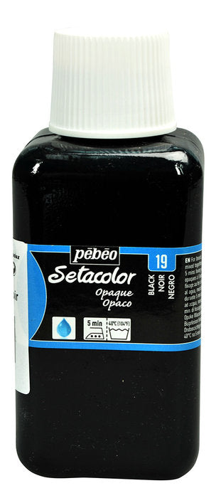 PINTURA SETACOLOR OPACO 250 ML NEGRO | PEBEO | 1 UNIDAD | 3167862960198