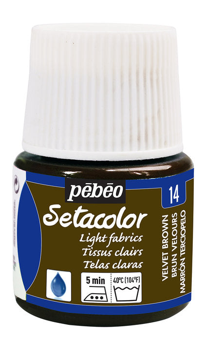 PINTURA SETACOLOR TRANSPARENT 45 ML 14 MARRON TERCIOPELO | PEBEO | ENVASE 5 UDS. UNIDAD | 33167863290141 Imagen principal del producto