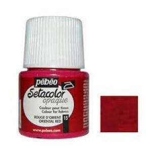 Pintura Setacolor Tejidos Claros Rojo Oriente PEBEO 45 ml Imagen principal del producto